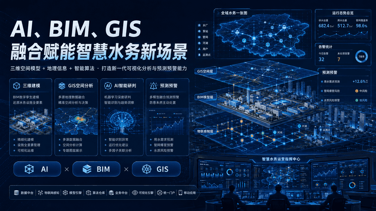 AI、BIM、GIS 融合赋能智慧水务新场景