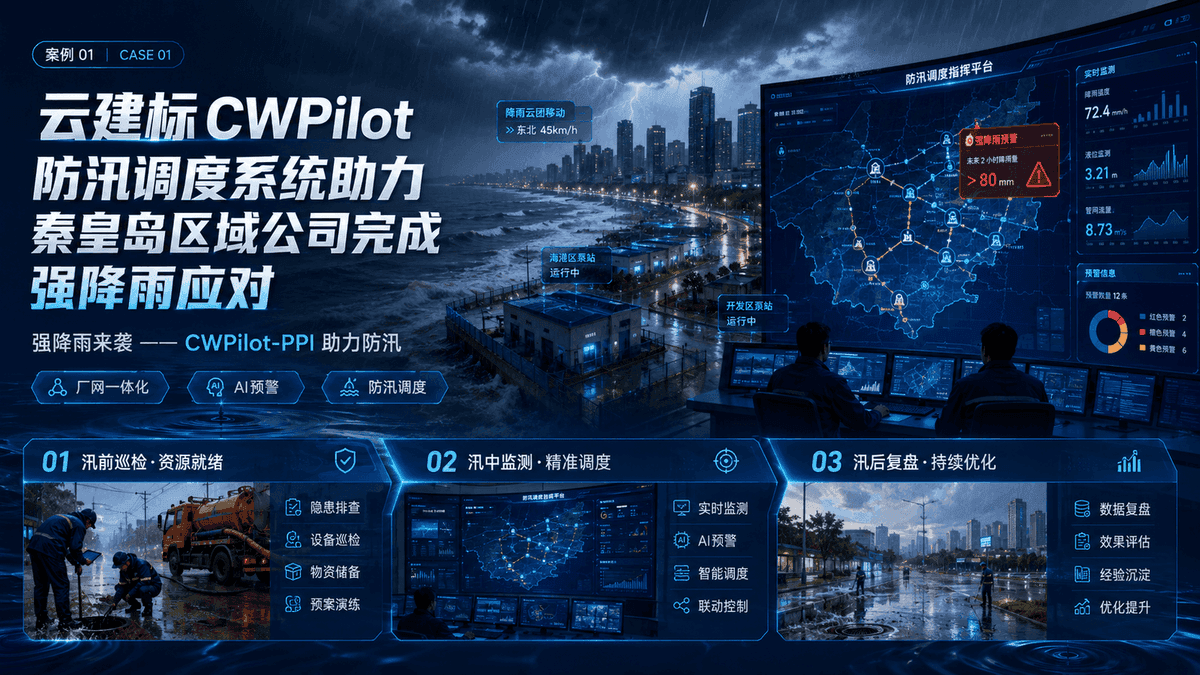 云建标 CWPilot 防汛调度系统助力秦皇岛区域公司完成强降雨应对